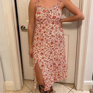 Floral sundress with slit